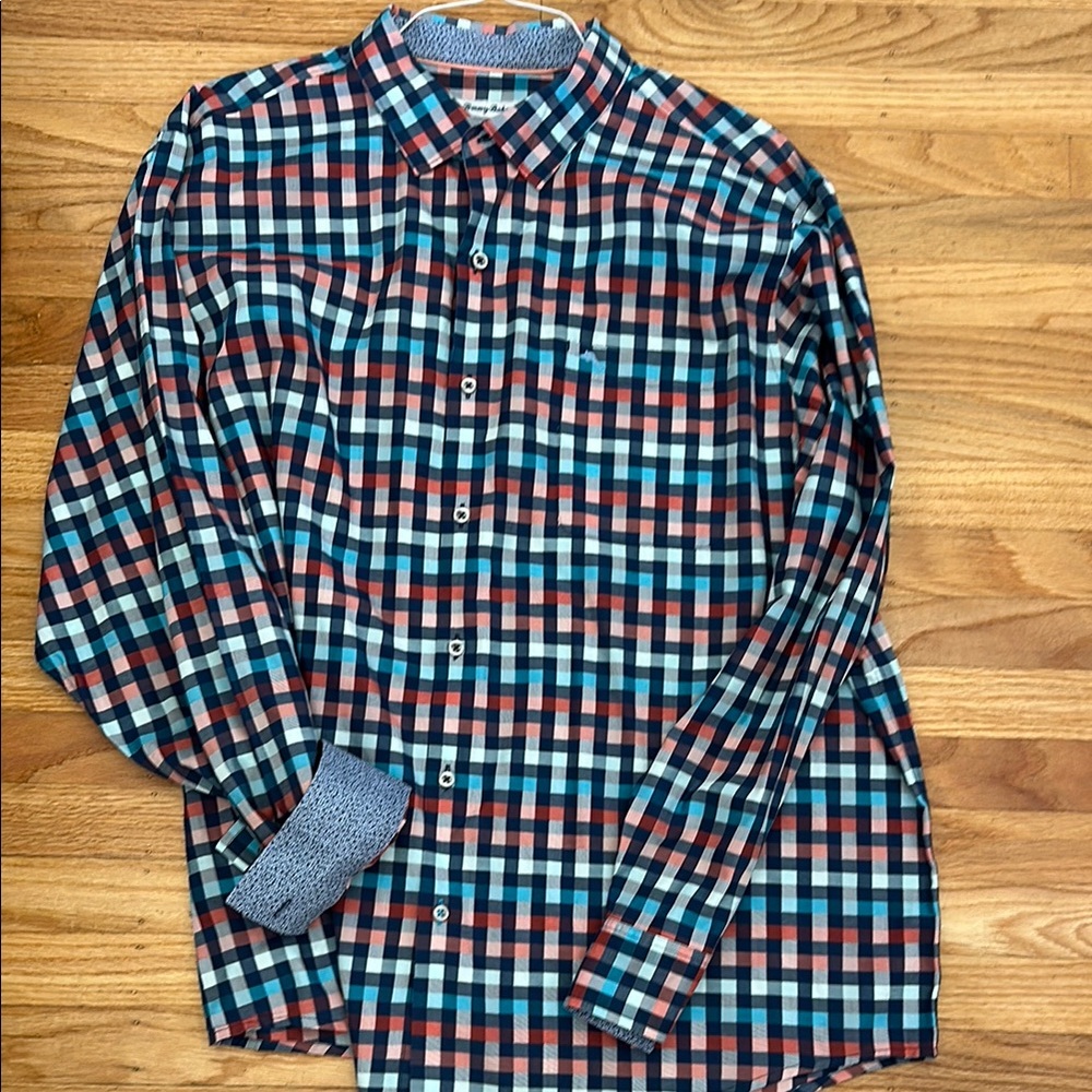 Tommy Bagama Checkered Button-Up Shirt